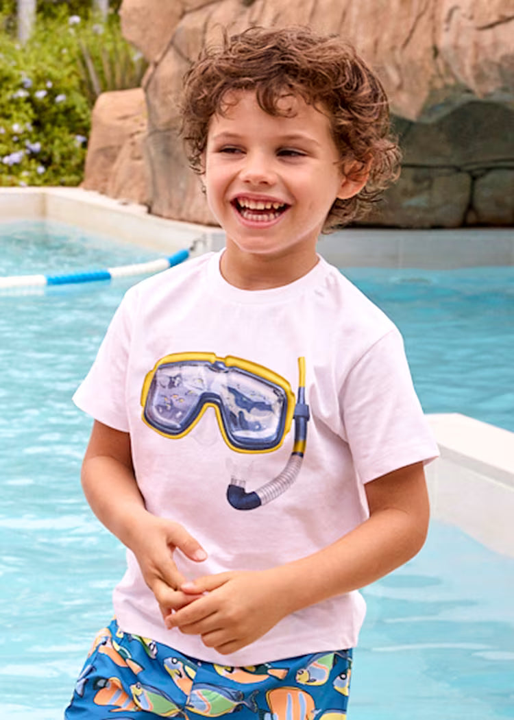 Mayoral 3081 Boy Snorkel Mask Graphic T-shirt