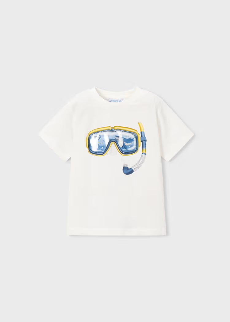 Mayoral 3081 Boy Snorkel Mask Graphic T-shirt