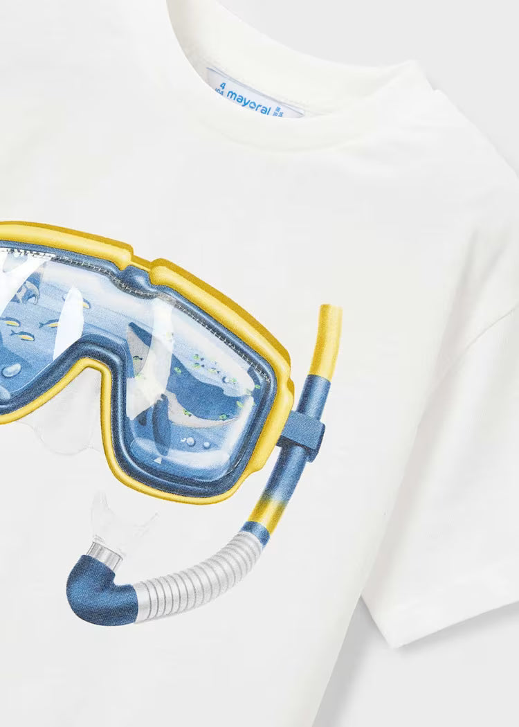 Mayoral 3081 Boy Snorkel Mask Graphic T-shirt