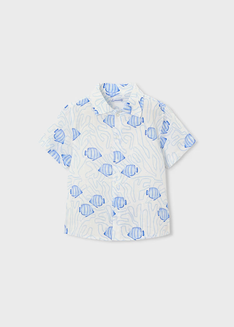 Mayoral 3115 Boy Fish Printed Shirt