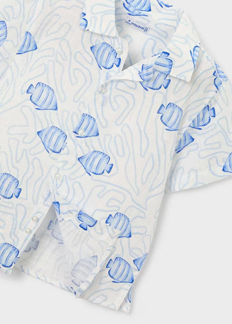 Mayoral 3115 Boy Fish Printed Shirt