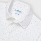 White with Blue Flecks Button Up