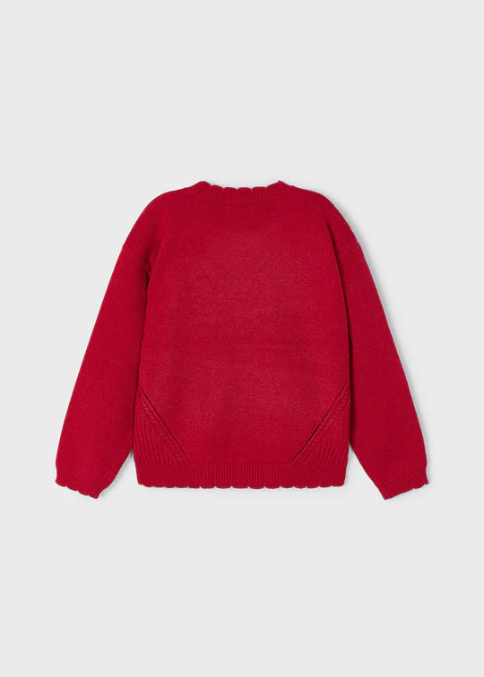 Rojo Sweater Knit Scalloped Sweater