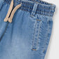 Blue Jean Drawstring Shorts