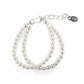 Girls Sterling Silver Double-Strand Kids Pearl Bracelet