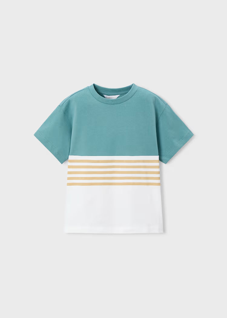 Mayoral 3601 Marine Blue Stripe Tee