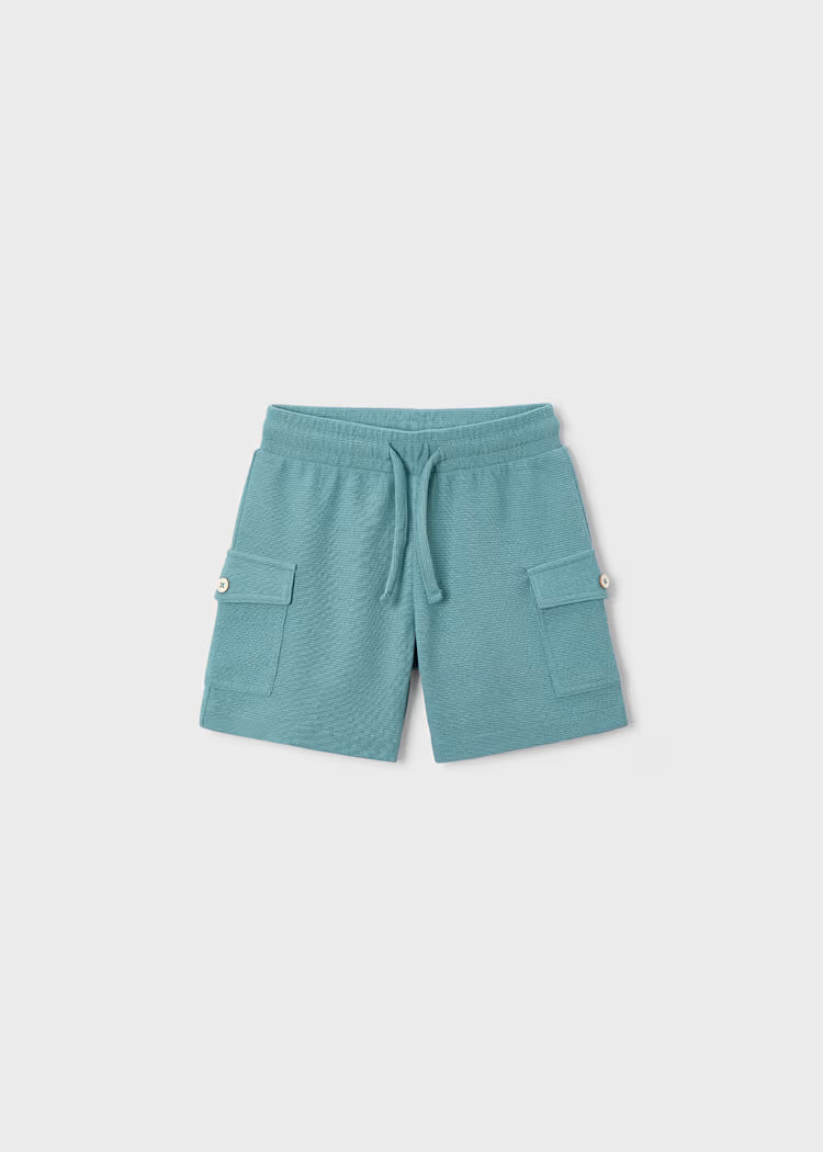 Mayoral 3601 Marine Blue Knit Shorts