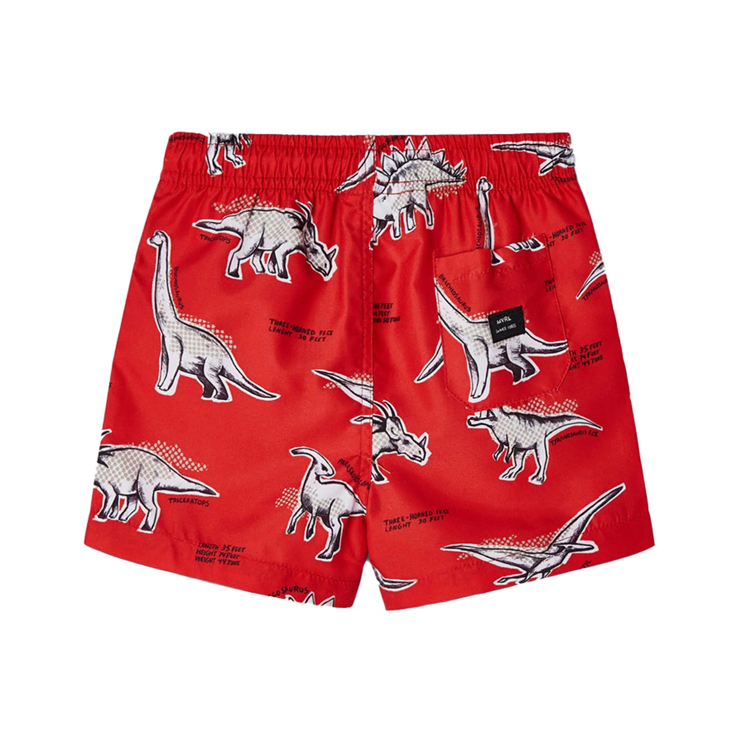 Red Dinosaur Swim Trunks