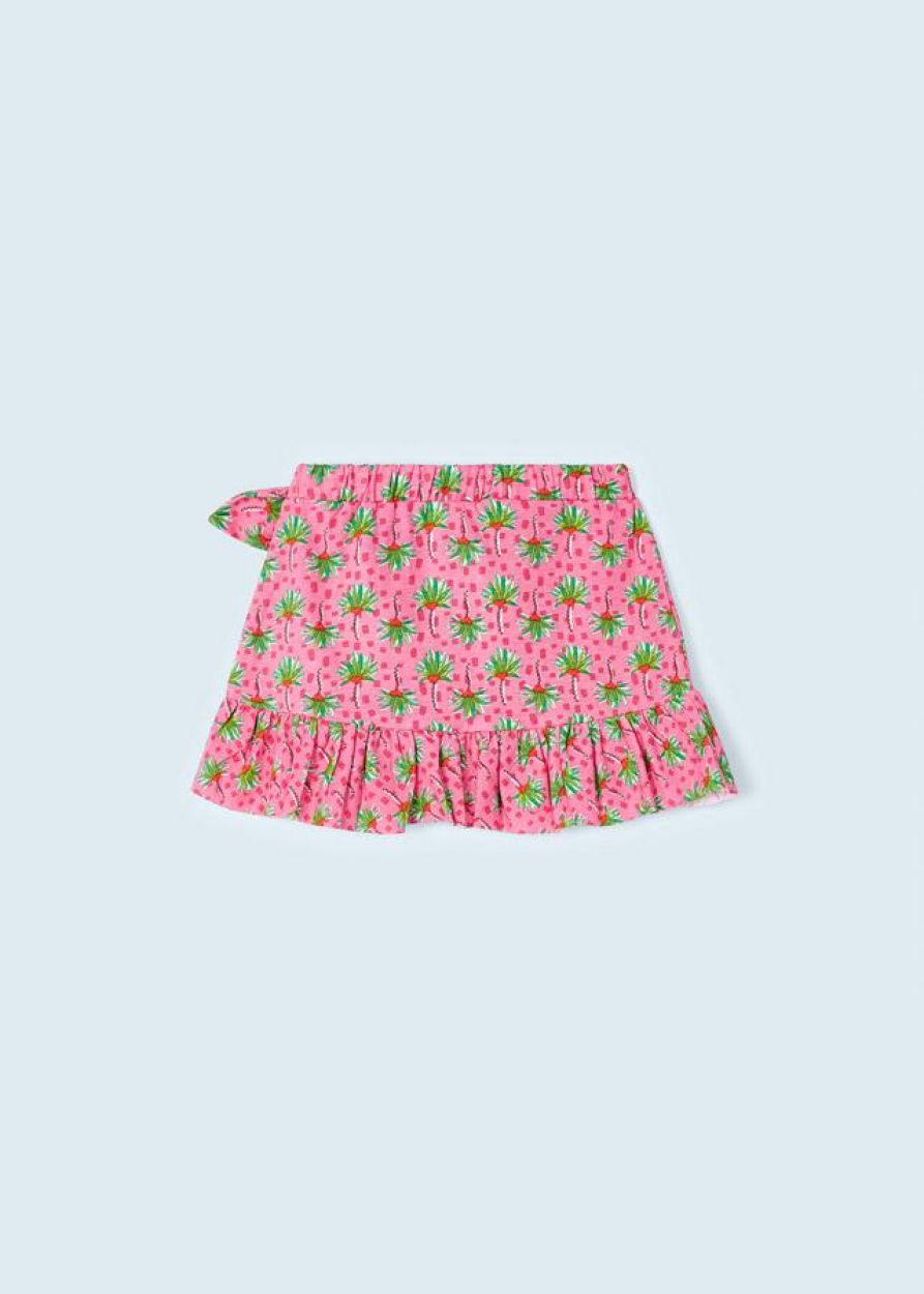 Palm Tree Printed Coverup Skirt