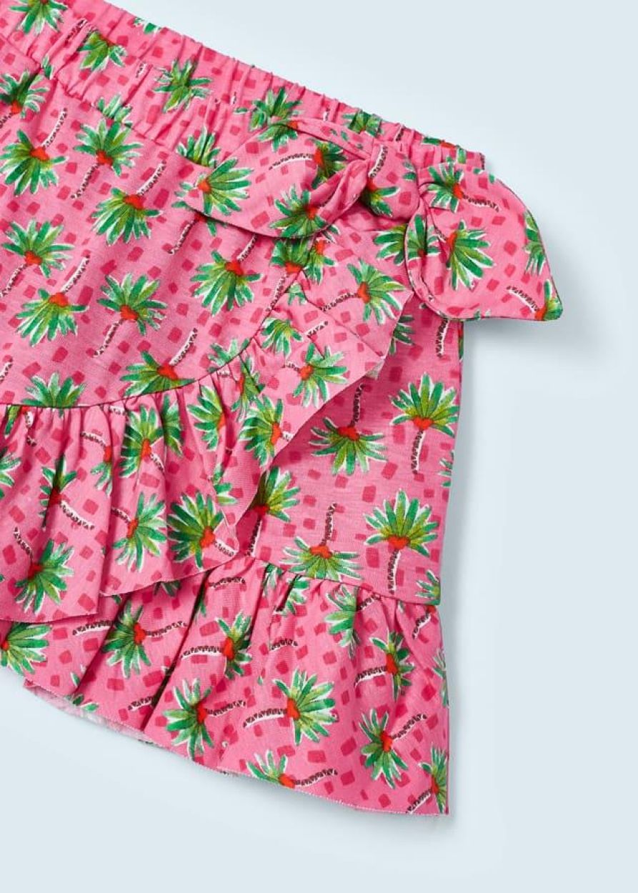 Palm Tree Printed Coverup Skirt