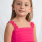 Mayoral 3926 Hot Pink Girl Satin Dress