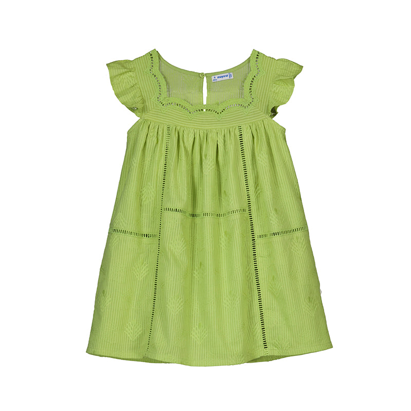 Apple Green Embroidered Dress