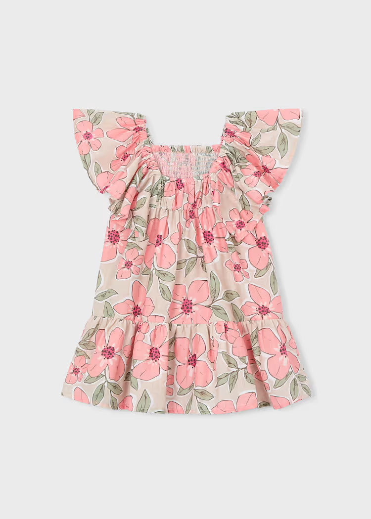 Mayoral 3932 Girl Printed Smocked Dress