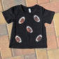 Black Game Day Sequin Football Tee