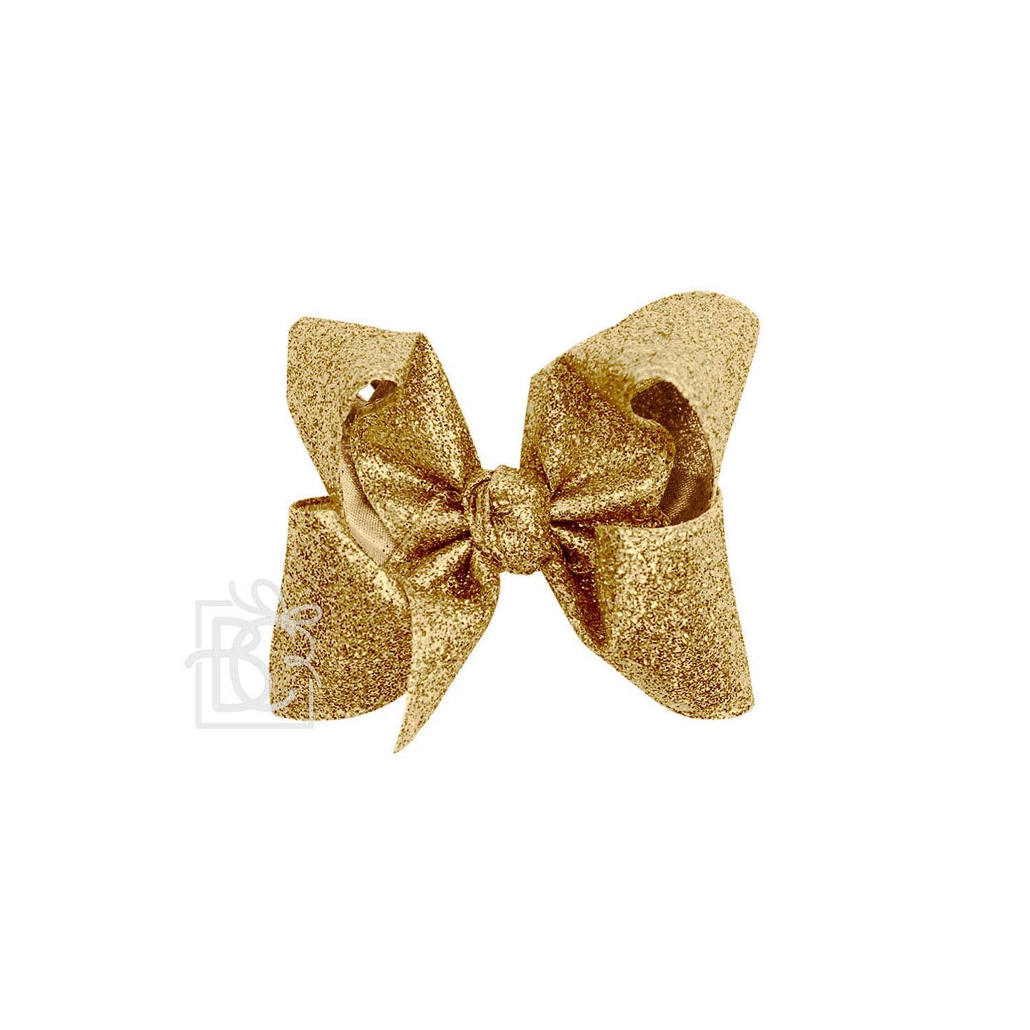 GLITTER METALLIC BOW ON CLIP