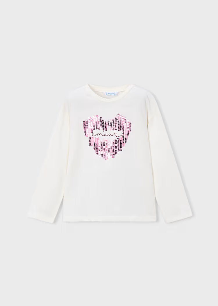 Mayoral 4031 Girl Graphic T-Shirt Heart