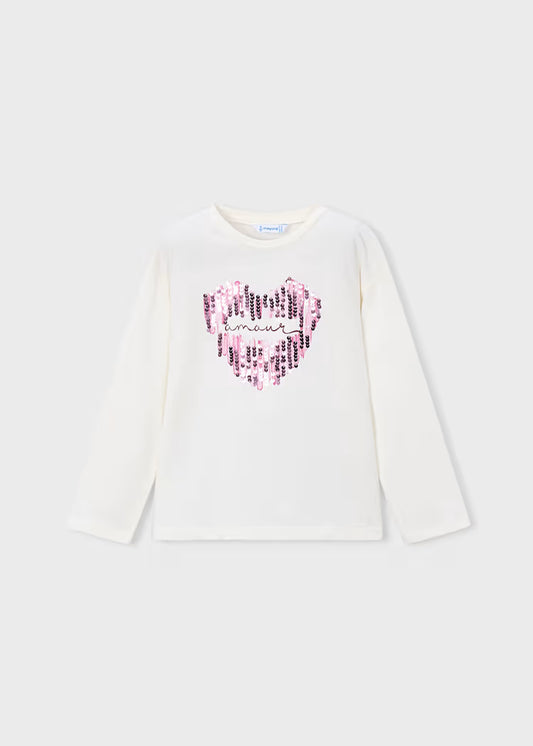 Mayoral 4031 Girl Graphic T-Shirt Heart