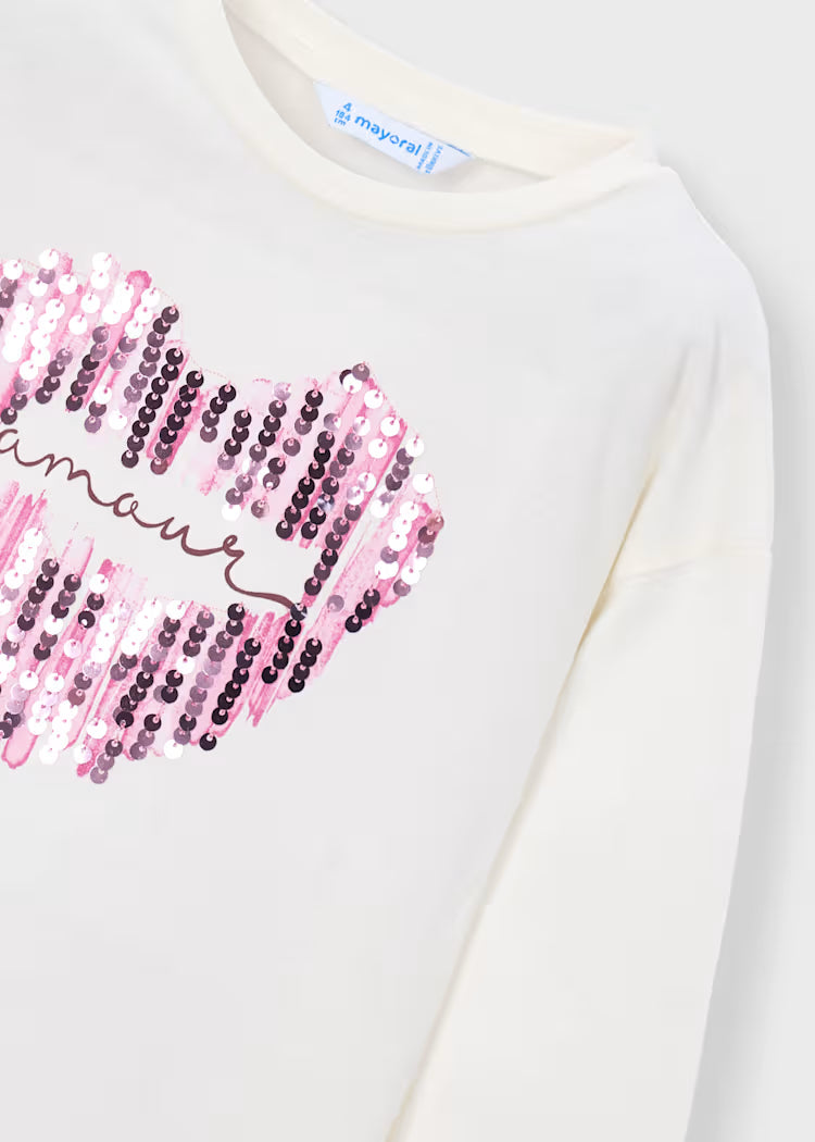 Mayoral 4031 Girl Graphic T-Shirt Heart