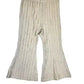Beige Vertical Stripe Flare Pants