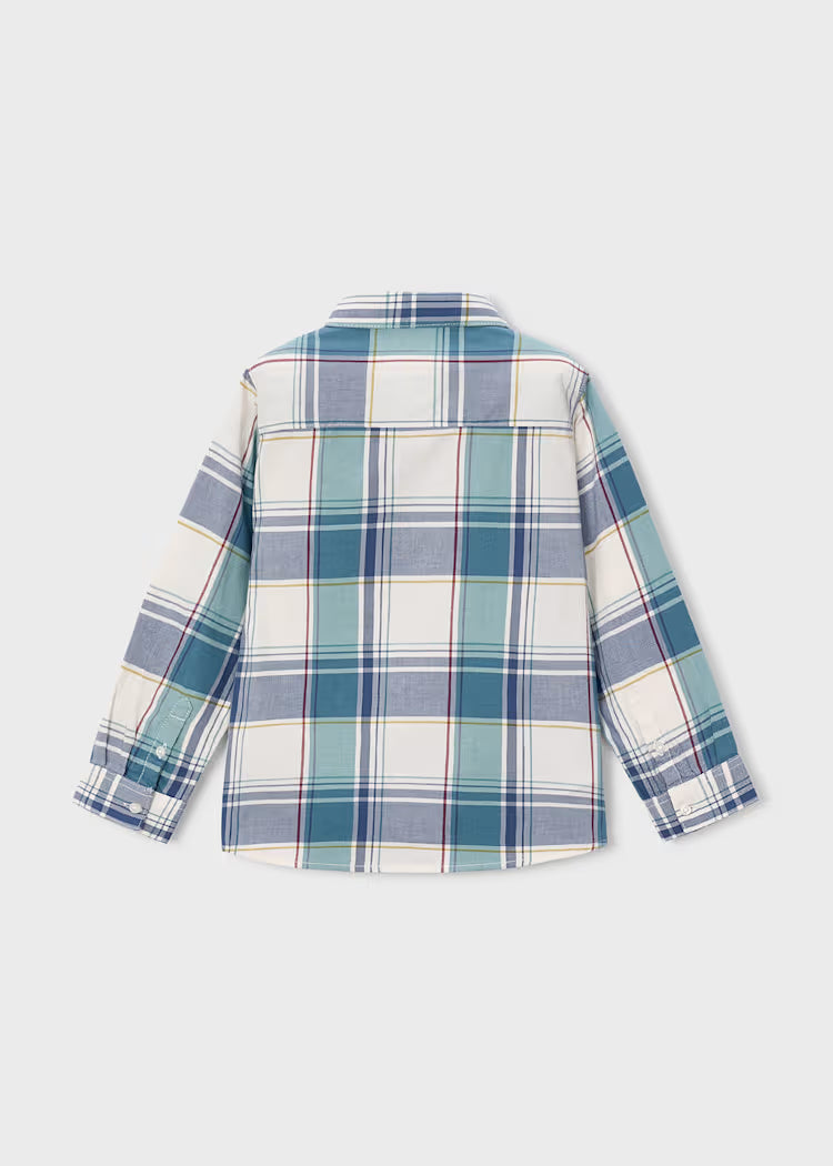 Mayoral 4102 Blue Plaid Shirt