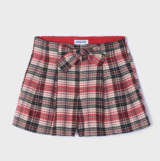 Rojo Plaid Skort