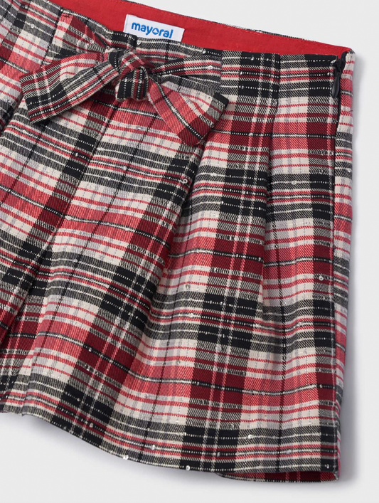 Rojo Plaid Skort