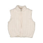 Ivory Sweater Knit Zipper Vest