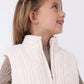 Ivory Sweater Knit Zipper Vest