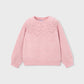 Mayoral 4318 Girl Pink Pointelle Sweater