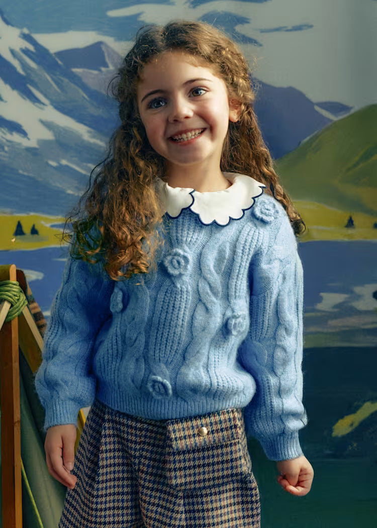 Mayoral 4319 Flower Applique Sweater