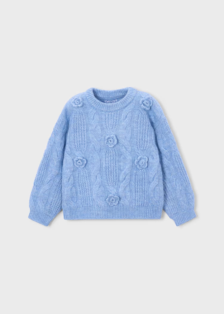 Mayoral 4319 Flower Applique Sweater