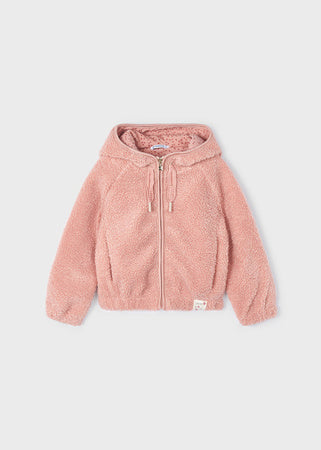 Pink Fleece Zip Up Lightweight Jacket