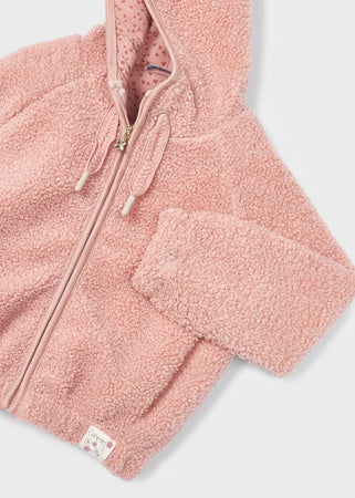 Pink Fleece Zip Up Lightweight Jacket