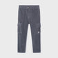 Cloudy Gray Corduroy Straight Leg Cargo Pants