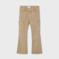 Khaki Flare Leg Cargo Jeans