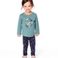 Organic Cotton T-Shirt Sage With Cat