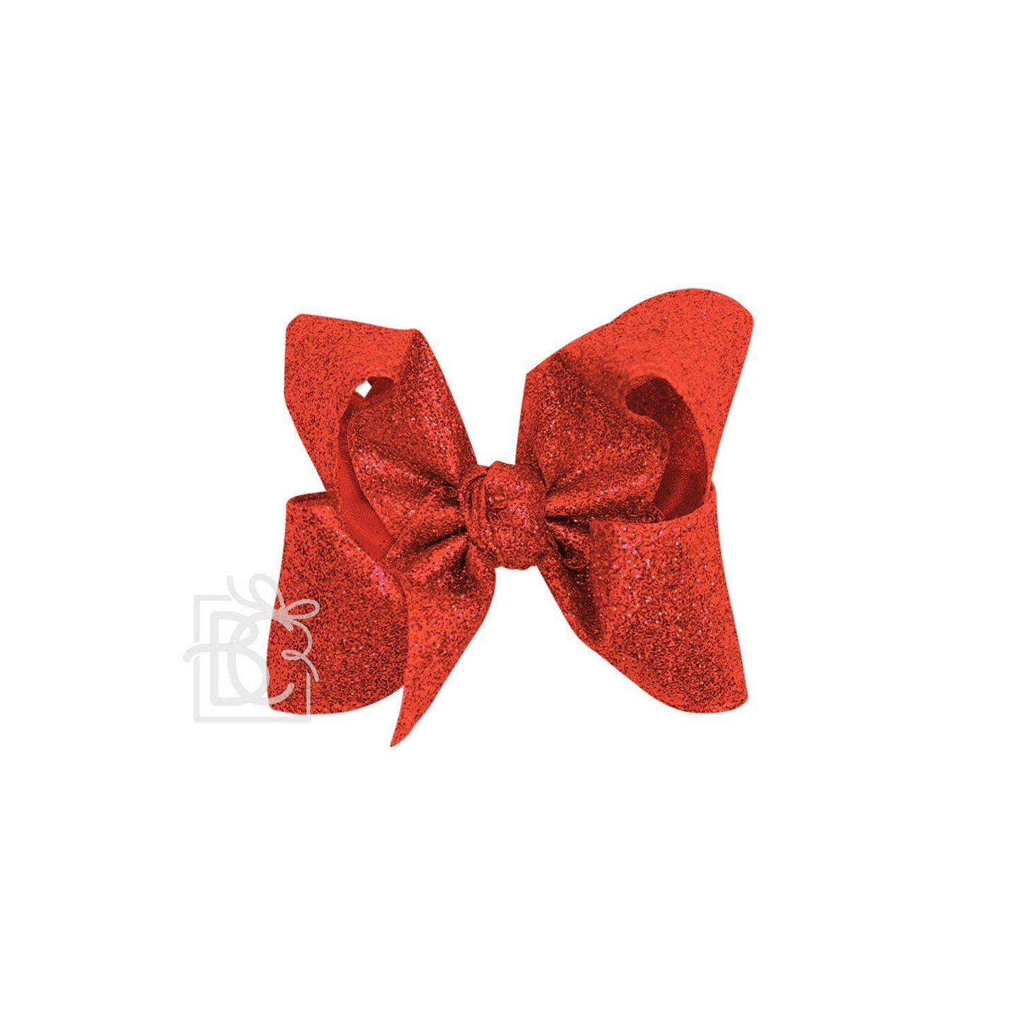 GLITTER METALLIC BOW ON CLIP