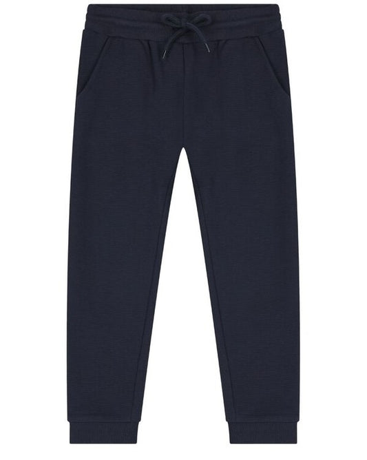 Navy Blue Textured Joggers