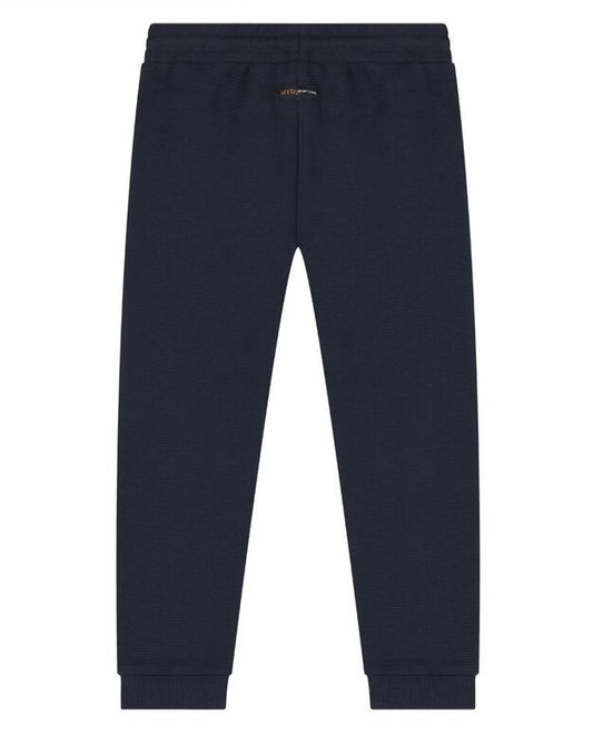 Navy Blue Textured Joggers