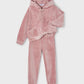 Pink Velour 2pc Jogger Set