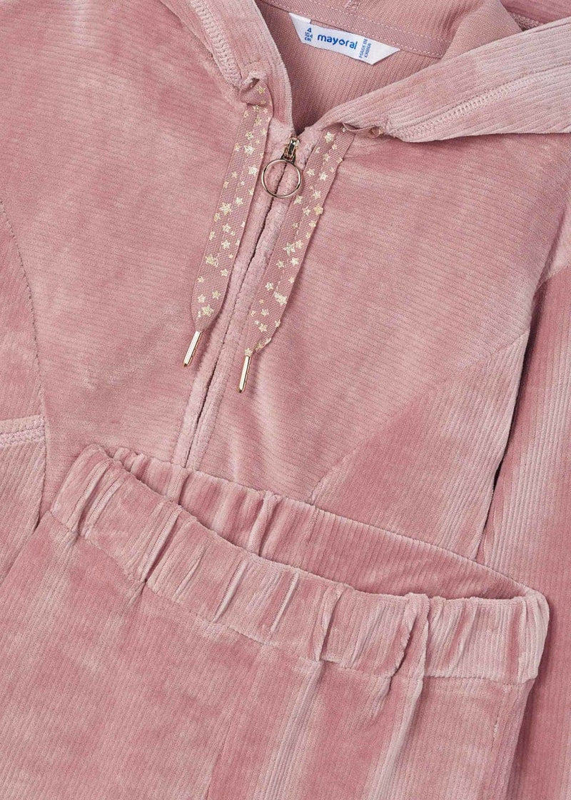 Pink Velour 2pc Jogger Set