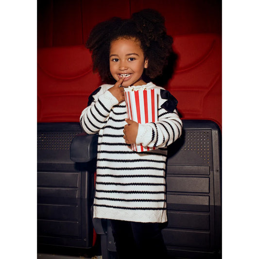 Mayoral 4916 Macchiato Stripe Sweater Dress