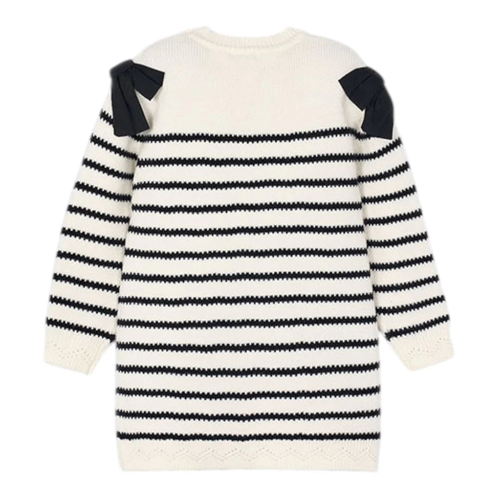 Mayoral 4916 Macchiato Stripe Sweater Dress