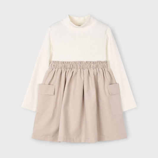 Mayoral 4830 Khaki Skirted Dress