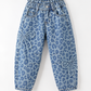 Girls Light Wash Bow Applique Relaxed Denim Jeans