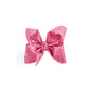 GLITTER METALLIC BOW ON CLIP