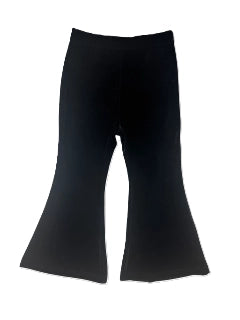 Black Velvet Flare Leggings