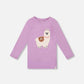Super Soft Brushed Jersey Tunic Purple With Lama