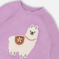Super Soft Brushed Jersey Tunic Purple With Lama