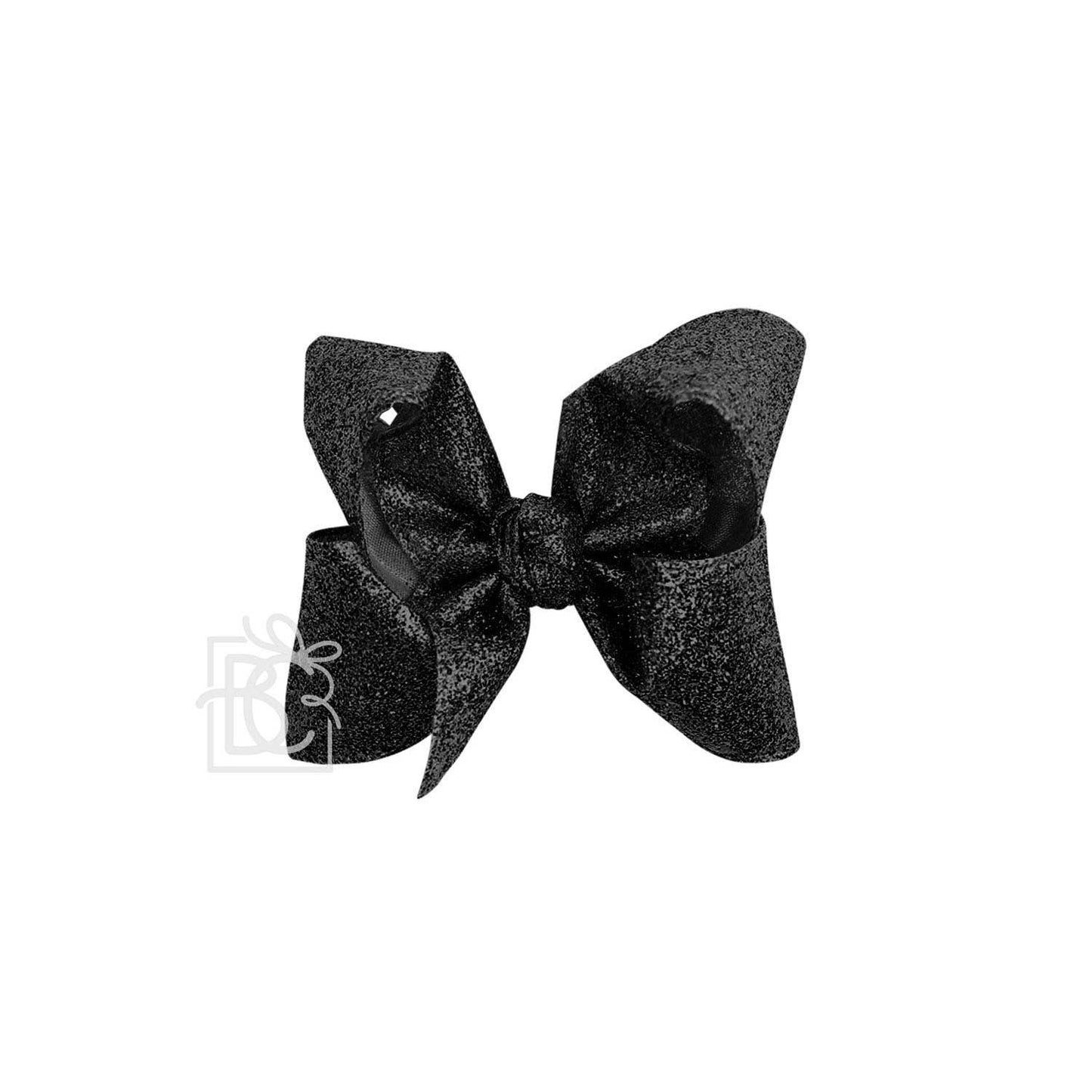 GLITTER METALLIC BOW ON CLIP